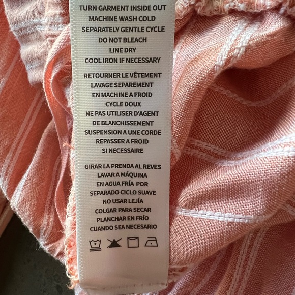 Splendid jumpsuit. Size L. Peach/white striped. NWT. - Picture 6 of 10